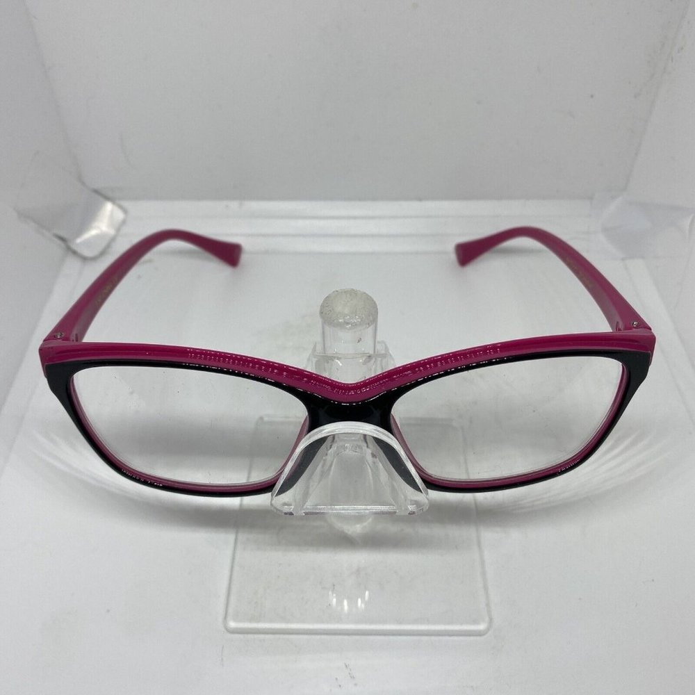 Betsey Johnson +1.50 Reading Eyeglasses Gloss Black/Hot Pink Cat Eye Style NWOT - Picture 6 of 6